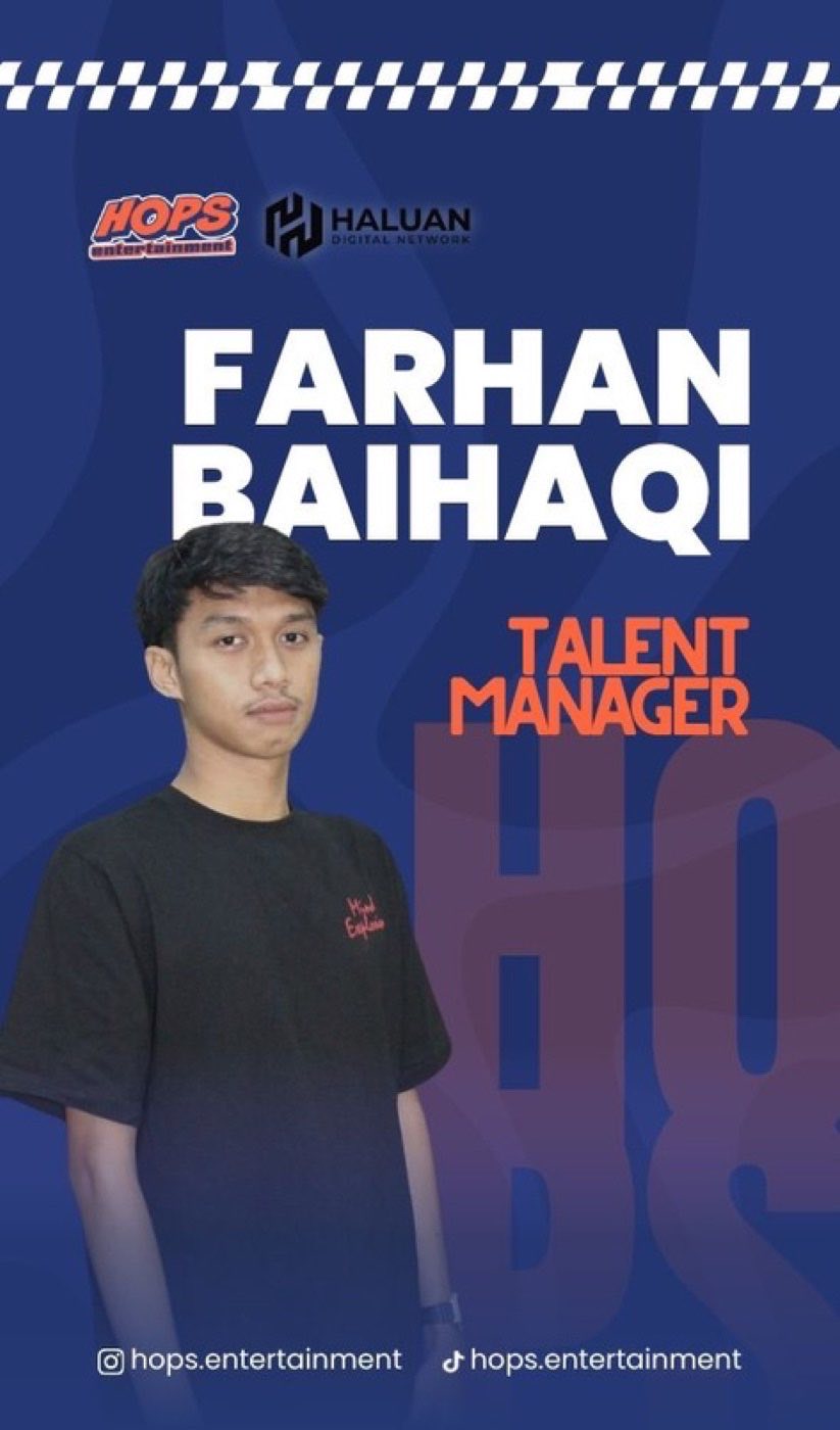 Farhan Baihaqi, Talent Manager HOPS Entertainment